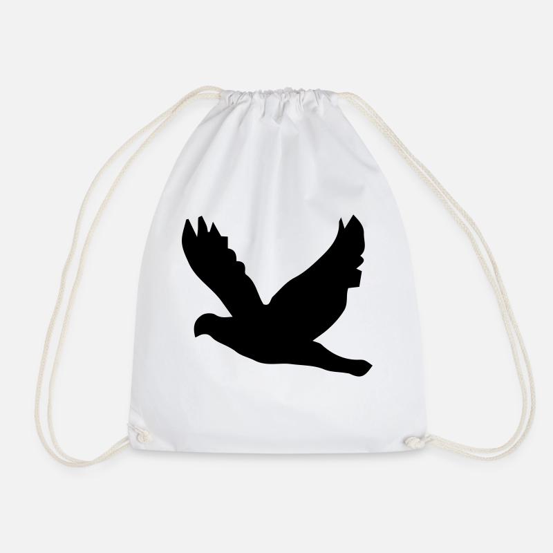 bird - Drawstring Bag - white