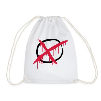 X - Drawstring Bag - white - Front
