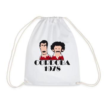 Cordoba 1978 Football Retro Gift Shirt - Drawstring Bag - white - Front
