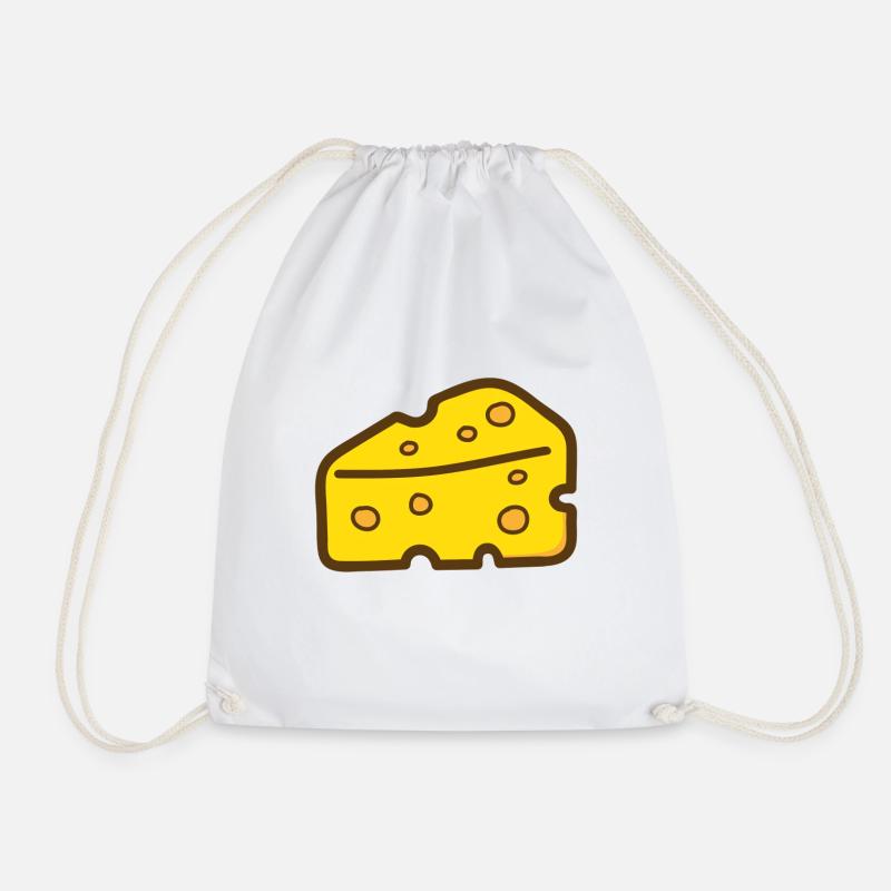 Everything cheese or cheese - Drawstring Bag - white