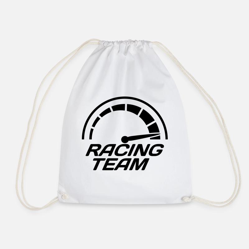 Racing Team Tacho Schnell Rasen - Turnbeutel - Weiß