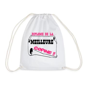 Diplôme de la meilleure copine - Drawstring Bag - white - Front