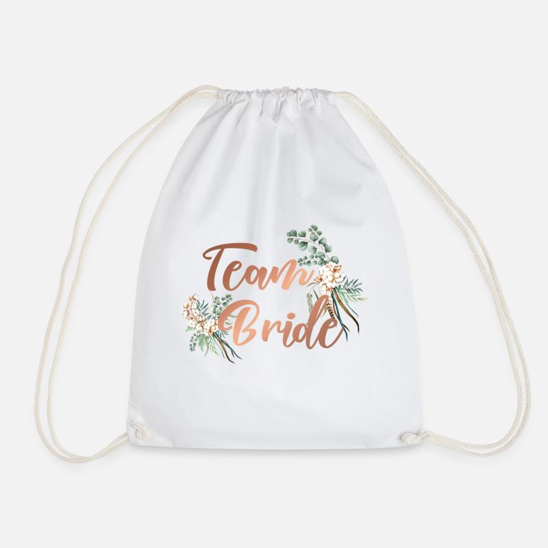 Team Bride JGA - Drawstring Bag - white