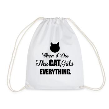 Cat - Turnbeutel - Weiß - Vorne