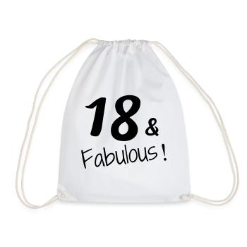 18 / Birthday / Sport / Geburtstag / achtzehn - Turnbeutel - Weiß - Vorne