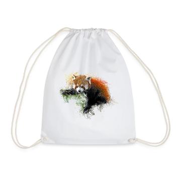 Panda rouge - Sac de sport léger - blanc - Devant