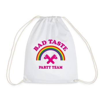 Bad Taste Party Team (Unicorn / Rainbow / Cooper) - Drawstring Bag - white - Front