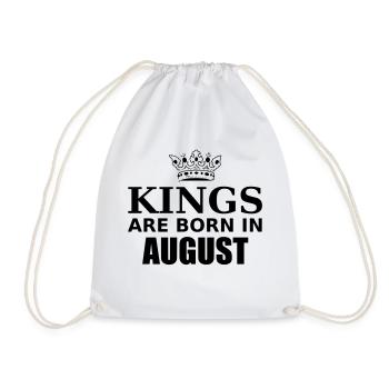 kings are born in august - Turnbeutel - Weiß - Vorne
