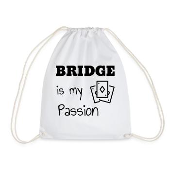 Bridge Card game Kartenspiel Jeu de cartes - Drawstring Bag - white - Front