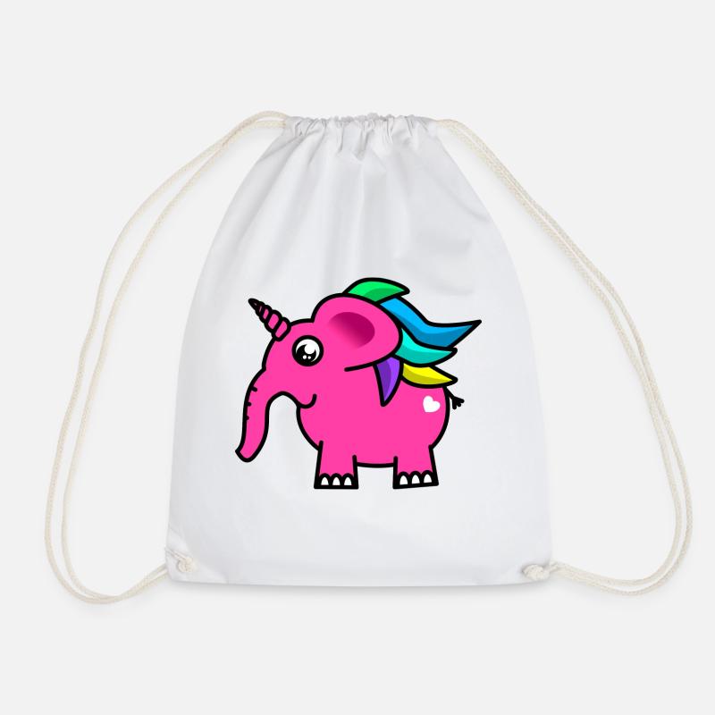 Elefant Einhorn - Turnbeutel - Weiß