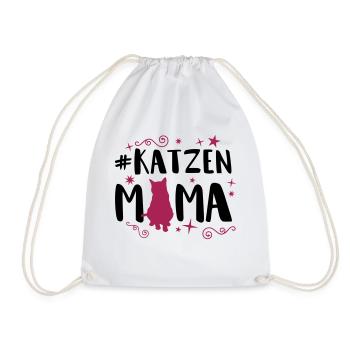 katzen mama - Turnbeutel - Weiß - Vorne