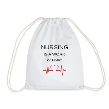 Infirmière infirmière - Sac de sport léger - blanc - Devant