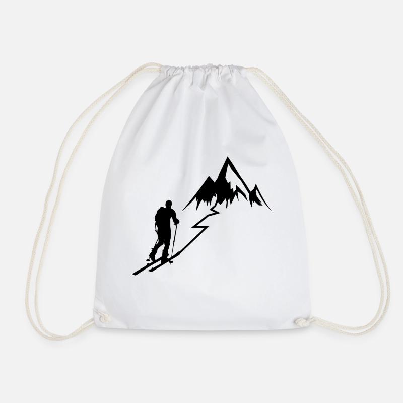 Tourenski Geschenk Ski Touren Geschenkidee Berg - Turnbeutel - Weiß