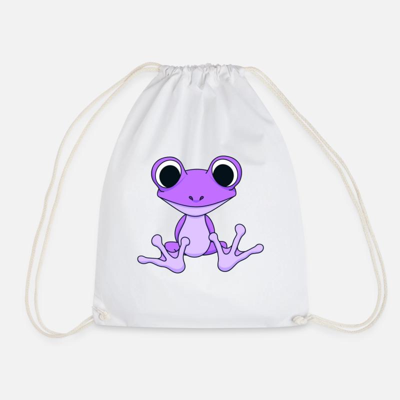 frosch mit riesigen augen,frosch,auge - Turnbeutel - Weiß