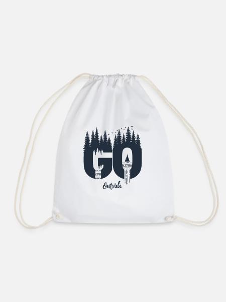Go outside - Turnbeutel - Weiß