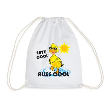 Ente Sommer cool - Turnbeutel - Weiß - Vorne