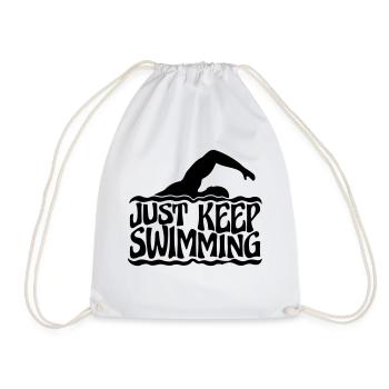 Just Keep Swimming - Turnbeutel - Weiß - Vorne