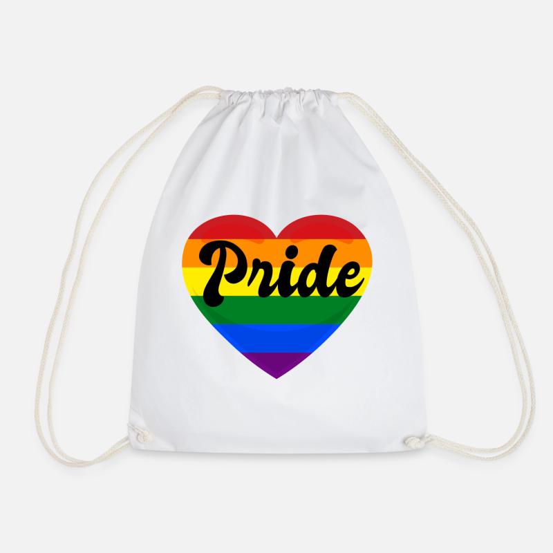 PRIDE - Drawstring Bag - white