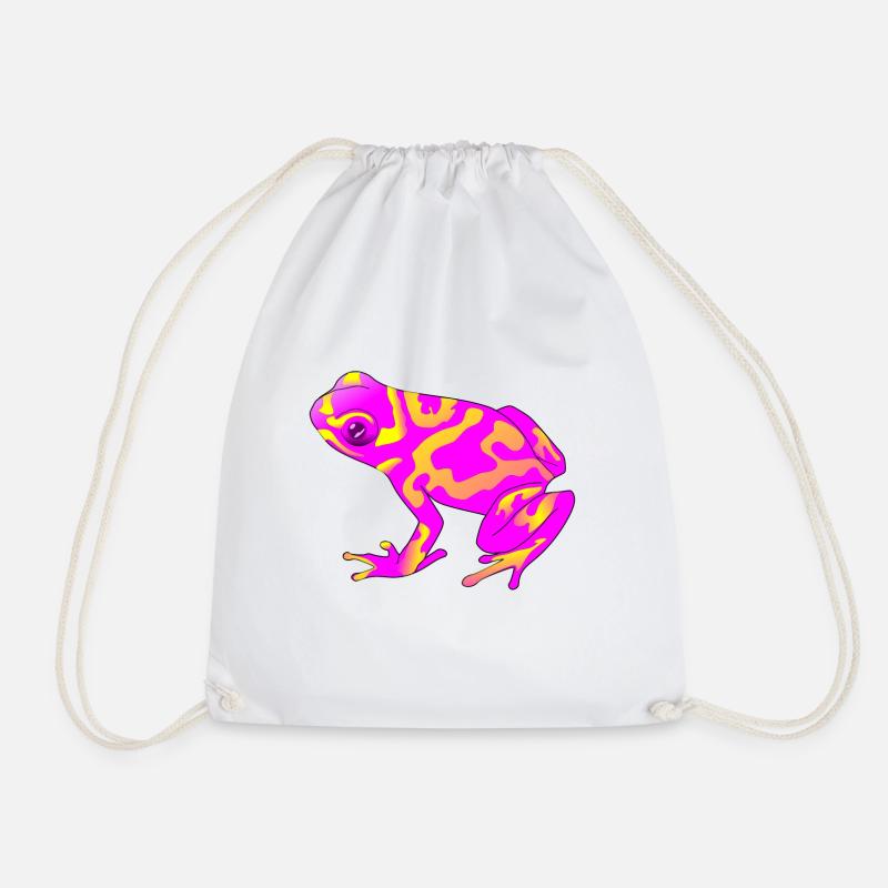 frog - Drawstring Bag - white
