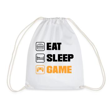 Eat Sleep Game Video Game Player Gaming Console Pc - Turnbeutel - Weiß - Vorne
