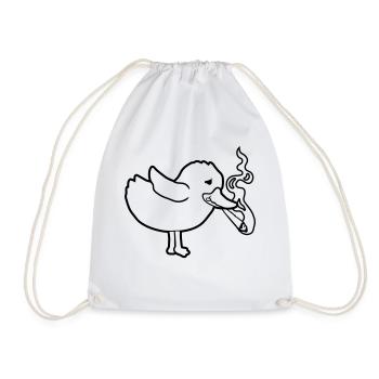 Weed Joint Smoking Chick - Sac de sport léger - blanc - Devant