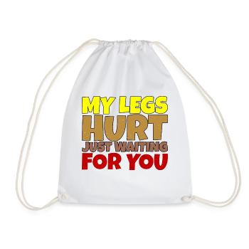 J’ai mal aux jambes juste en t’attendant 5 - Sac de sport léger - blanc - Devant