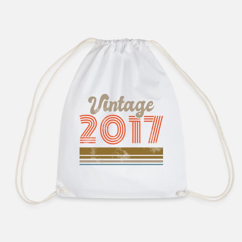 Birthday Vintage 2017 Limited Edition - 2017 - Drawstring Bag - white