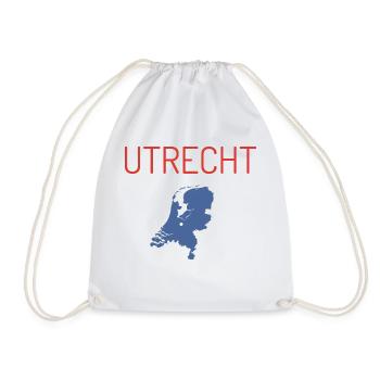 Utrecht T-Shirt Netherlands Souvenir - Drawstring Bag - white - Front