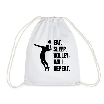 Volleyball Volleyballer Beachvolleyball Geschenk - Turnbeutel - Weiß - Vorne