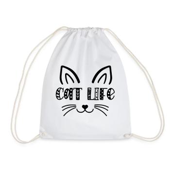 Vie de chat - Les chats vivent - Sac de sport léger - blanc - Devant
