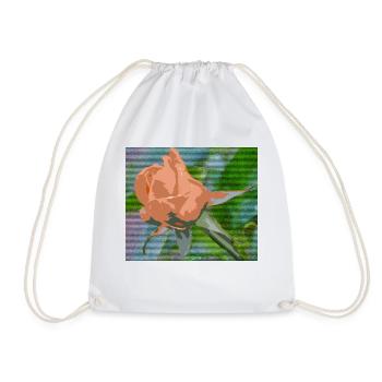 Orange Liquid - Drawstring Bag - white - Front