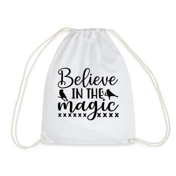 believe in the magic - Drawstring Bag - white - Front