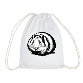 Hamster cute animal rodent animals funny pet 12 - Drawstring Bag - white - Front