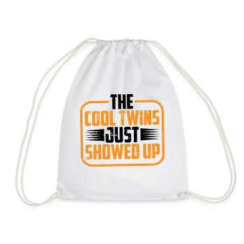 The Cool Twins Just Showed Up 14 - Drawstring Bag - white - Front