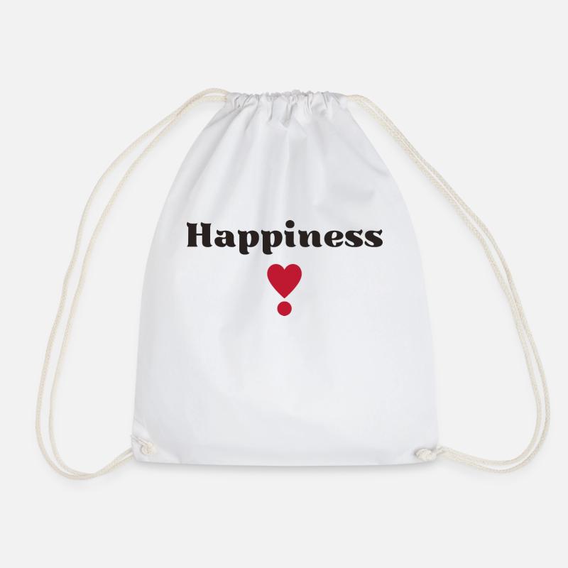 Happiness - Turnbeutel - Weiß