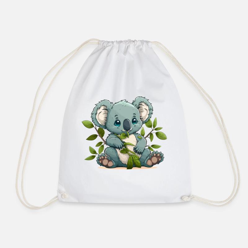 Koala Eukalyptus | T-Shirt - Turnbeutel - Weiß