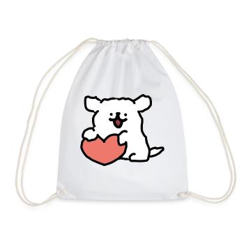 Happy Maltese - Drawstring Bag - white - Front