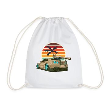 JDM TWIN TURBO - Drawstring Bag - white - Front