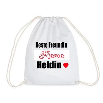 Mama, beste Freundin, Heldin - Turnbeutel - Weiß - Vorne