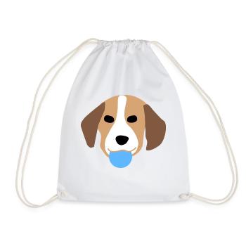 Visage de chiot 3 - Sac de sport léger - blanc - Devant