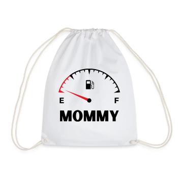 Mommy daddy baby match t shirt - Drawstring Bag - white - Front