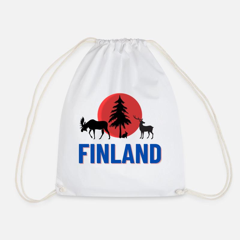 FINLAND - Drawstring Bag - white