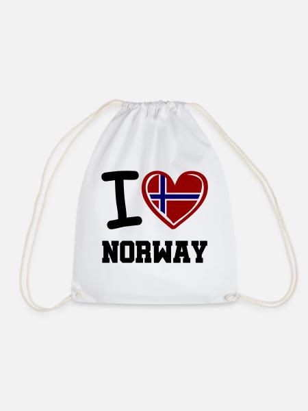 i love norway - Turnbeutel - Weiß