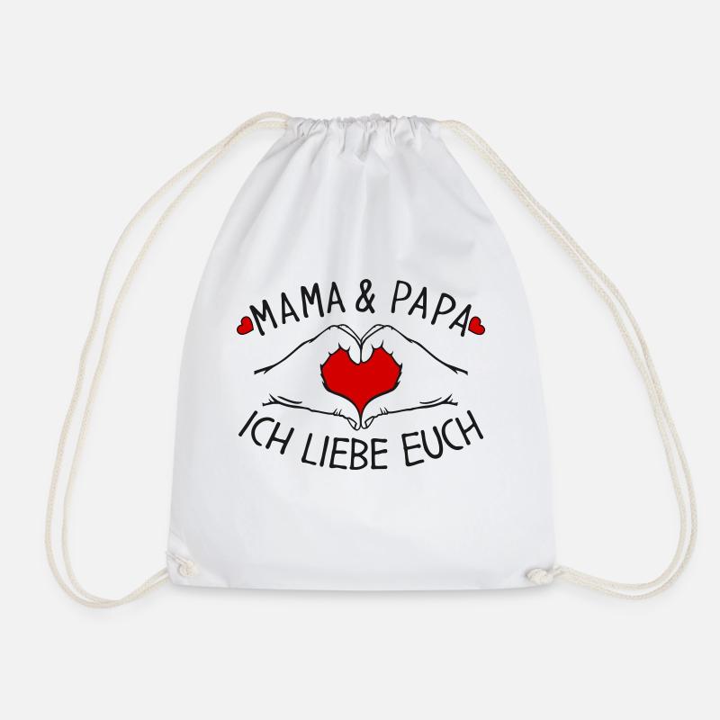Mama und Papa ich liebe Euch - Turnbeutel - Weiß