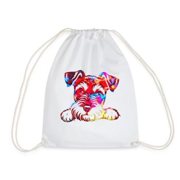 Chien chiot chien mignon Corgi aquarelle Art Cartoon Wof - Sac de sport léger - blanc - Devant