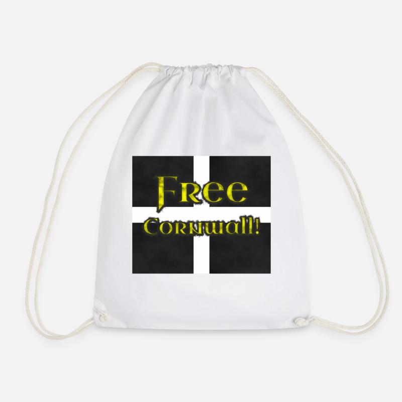 Libérez Cornwall ! Sur le drapeau de Saint-Piran - Sac de sport léger - blanc