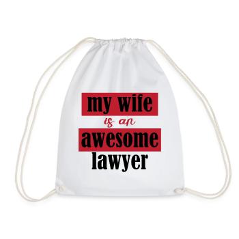 My Wife Is An Awesome Lawyer - Sac de sport léger - blanc - Devant