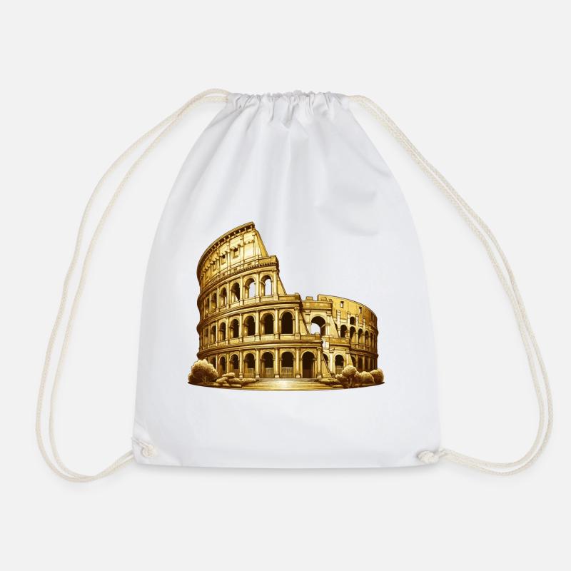 coliseum - Drawstring Bag - white