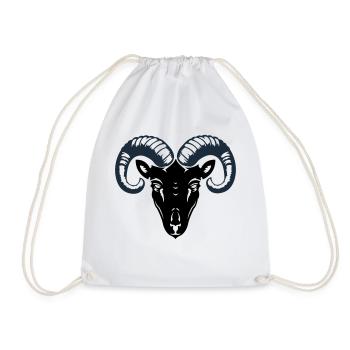 ram - Drawstring Bag - white - Front