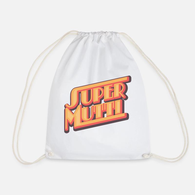 Super Mom - Drawstring Bag - white